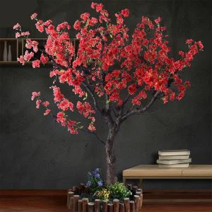 رنگ مصنوعی هلو شکوفه برای عروسی رنگ قرمز
